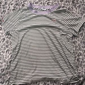 Striped Purple Lined Shirt Tee